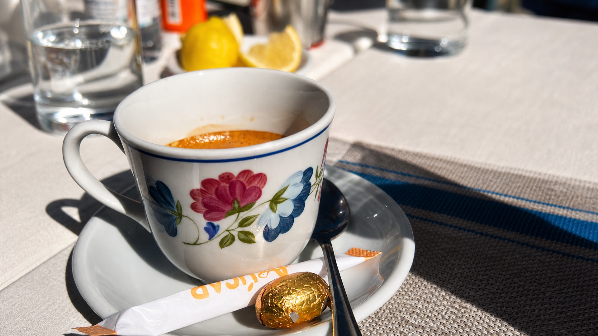 Cup of coffee detail at the La Isla penthouse