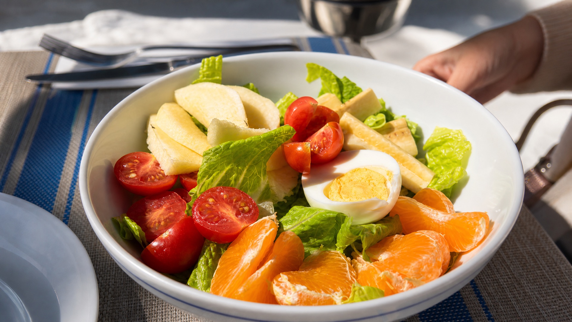 Fresh salad bowl at the La Isla penthouse