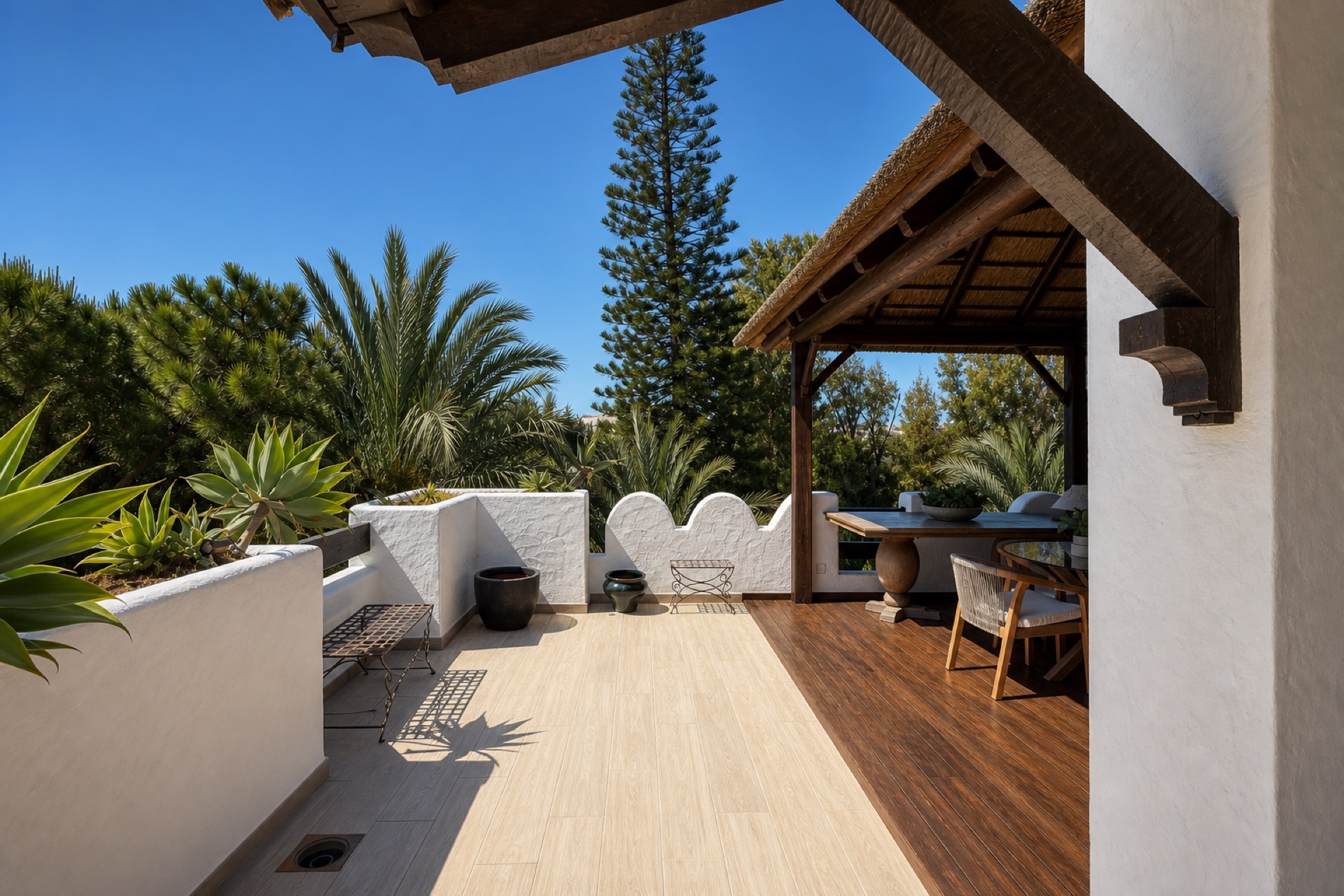 Private terrace with lounge at the La Isla penthouse